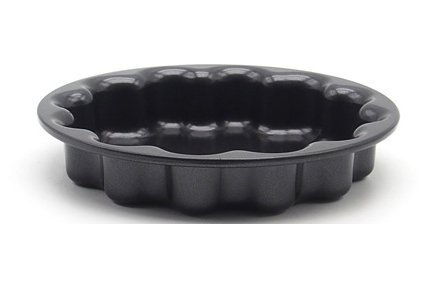 Astra shop 5.5-Inch Nonstick Petal Pan/Cake Pan/Pie Pan/Quiche Pan, Set of 2(Black)