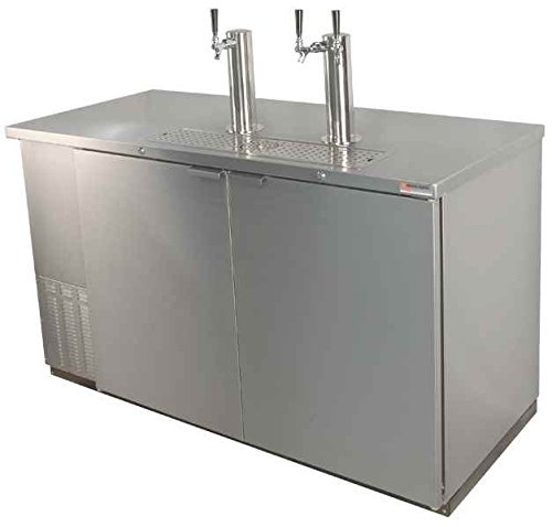 Direct Draw 2-3 Kegerator in Stainless Steel with Glass Rinser