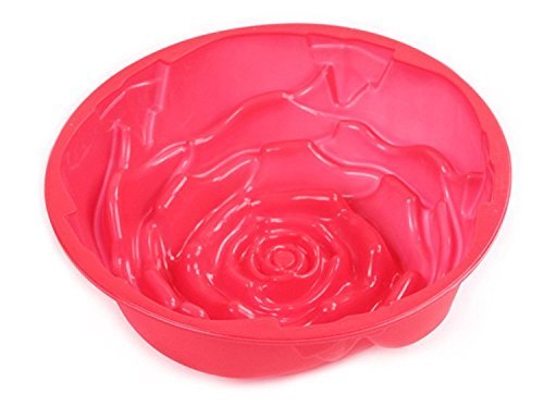 Large Rose Shaped Bread Pie Flan Tart Birthday Party Cake Silicone Mold Chocolate Bakeware Decorating Dessert... N5