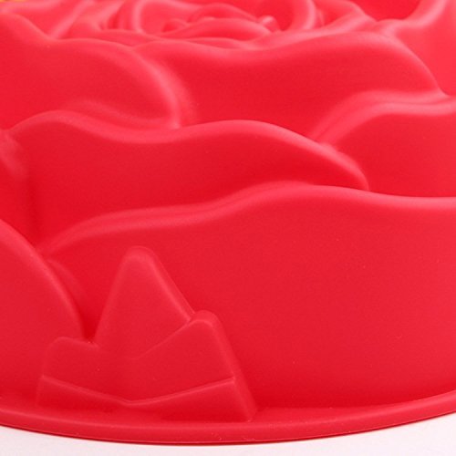 Large Rose Shaped Bread Pie Flan Tart Birthday Party Cake Silicone Mold Chocolate Bakeware Decorating Dessert... N6