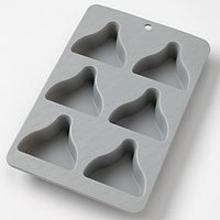 Silicone Cake Pan: Hersheys Kisses Cupcake Muffin ~ Gray 6 Cavity
