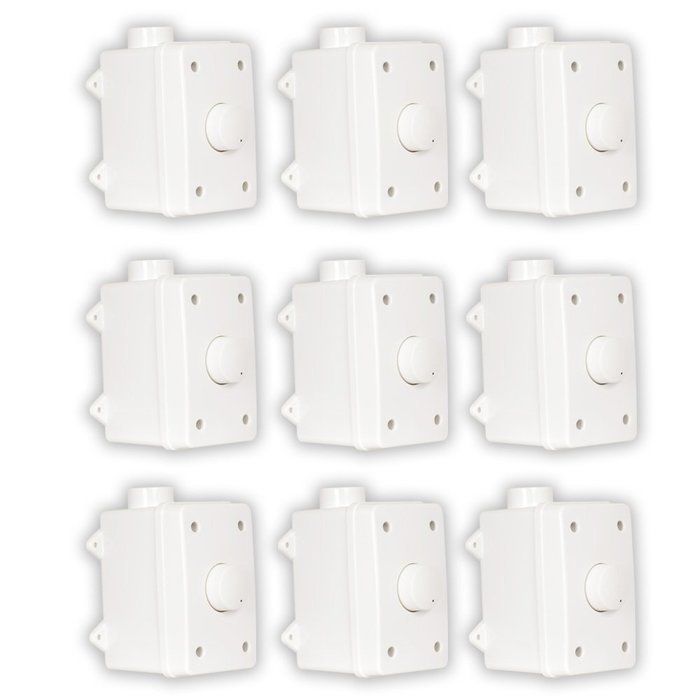Theater Solutions OVCDW Outdoor Volume Controls White Weatherproof Dial 9 Control Set N4