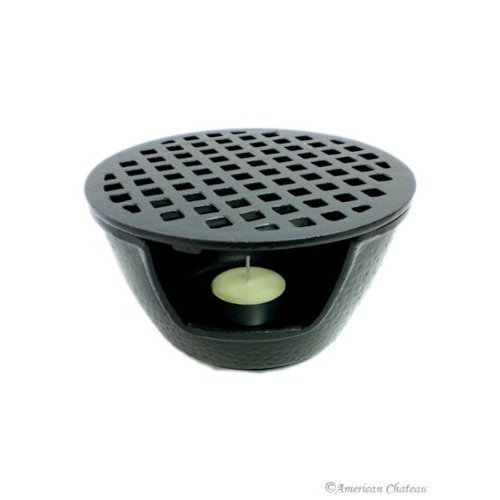 Happy Sales HSTW1, Cast Iron Teapot Warmer Large 5.5 "D Black