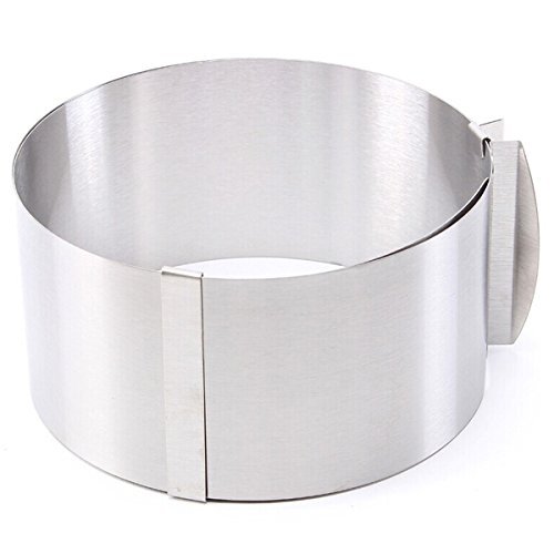 DCDEAL Stainless Steel 6 to12 Inch Adjustable Cake Mousse Mould Cake Baking Cake Decor Mold Ring