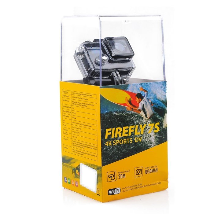 Crazepony Hawkeye Firefly 7S Action Camera Wifi HD Sportcam 4K 120 Degree 7mm Lens Sony CMOS Playback Preview...