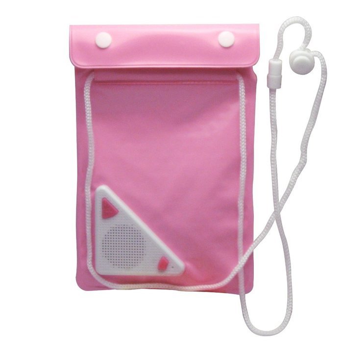 Bag-Type Waterproof Speakers for Smartphone (Pink)