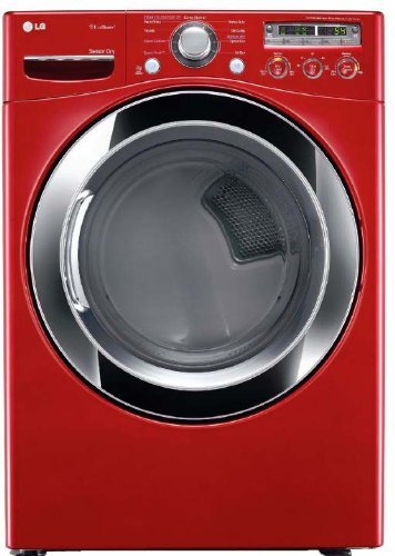 LG DLGX3251RSteamDryer 7.3 Cu. Ft. Wild Cherry Red Stackable With Steam Cycle Gas Dryer
