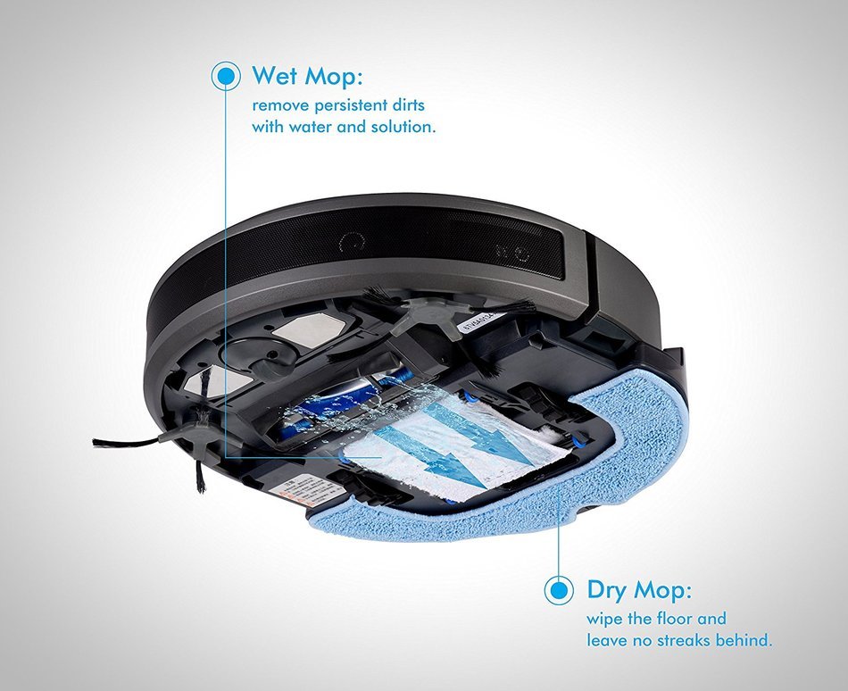 COVER All-in-One Robotic Vacuum with Wet/Dry Mop Module and Virtual Wall