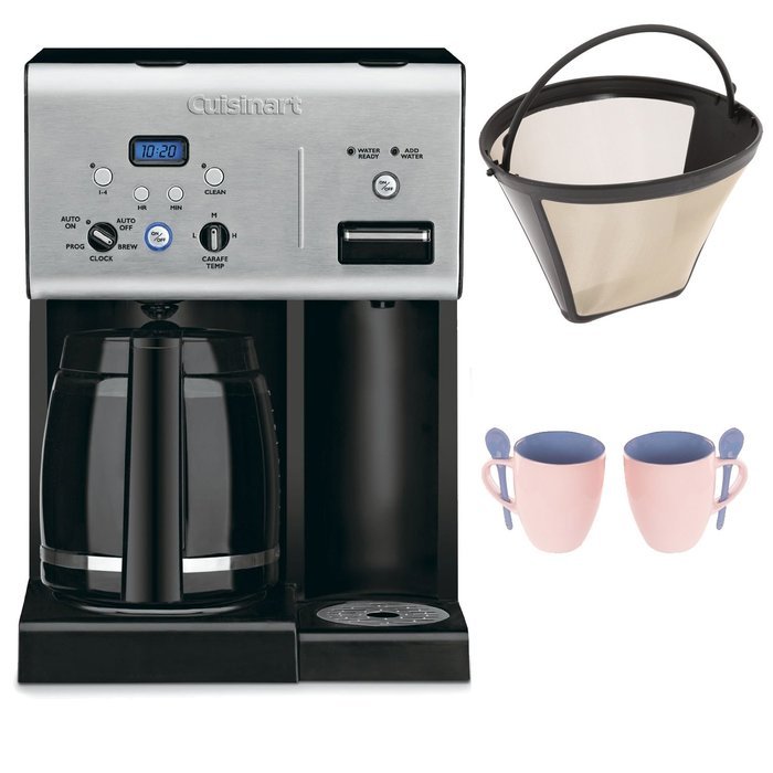 Cuisinart CHW-12 12-cup Programmable Coffee Maker w/ Gold Tone Basket Coffee Filter and Knox 16oz. Mug With Spoon... N2