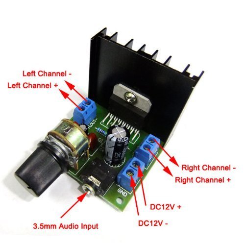 Kimdrox 15w+15w Dual-channel Power Amp 12 Volt Small Digital Audio Motorcycle Stereo Amplifier Ampli Kit
