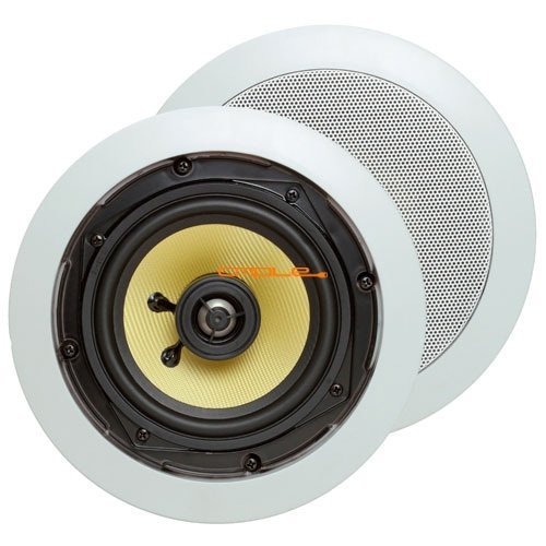 5.25" Surround Sound 2-Way In-Wall/In-Ceiling Kevlar Speakers (Pair) - Round N4