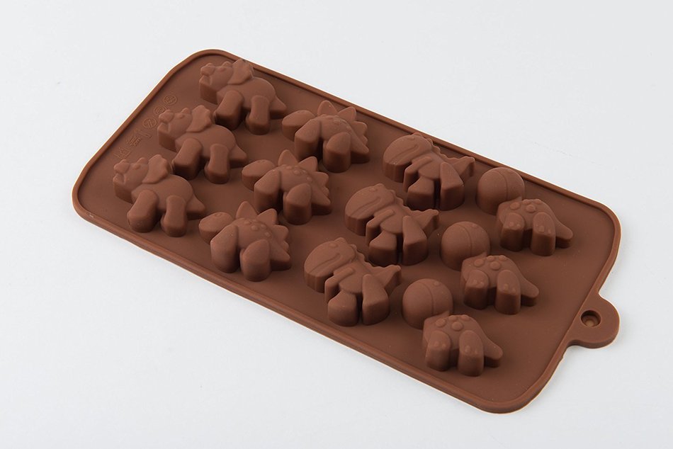 12 Hole Dinosaur Cake Pudding Jelly Chocolate Mold Handmade DIY Soap Candle Ice Mould for Kids