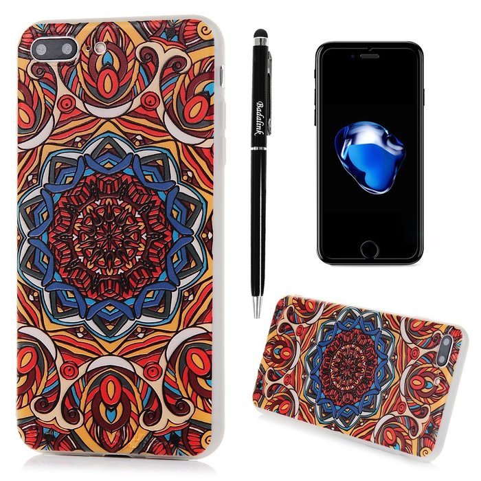 Badalink iPhone 7 Plus 3D Basso-relievo Case (5.5") Shockproof Drop Protection TPU Flexible Easy Grip Bumper Slim... N2
