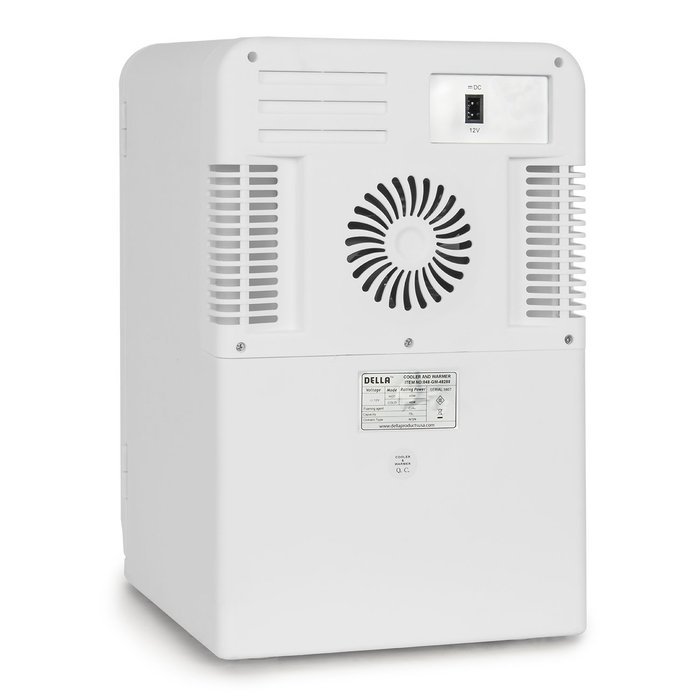 Della Portable Mini Fridge Camper RV Dorn Home Office Boat, LCD Cooler and Warmer 15L -White N4