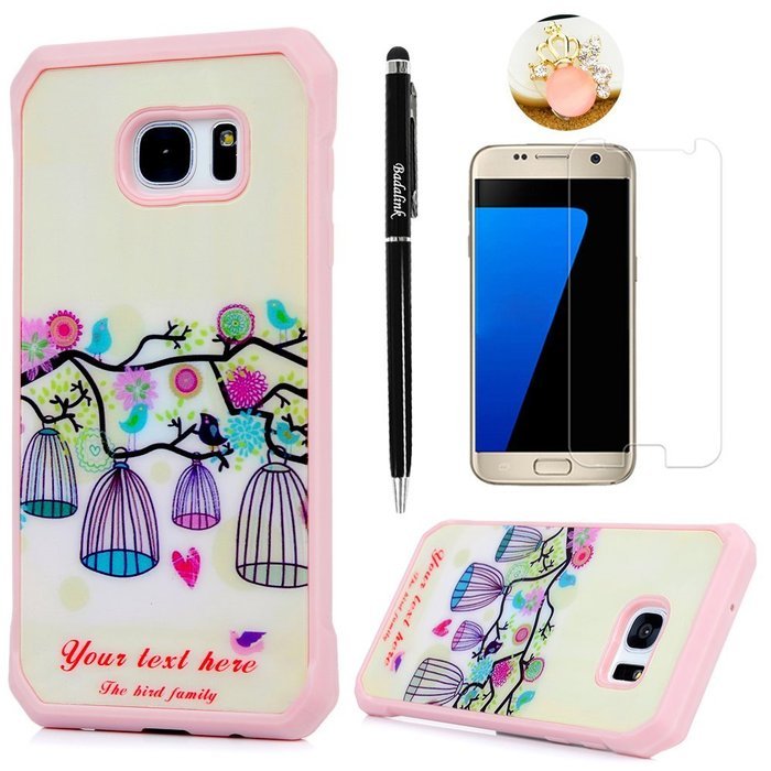 Badalink Galaxy S7 Edge Case Shockproof Drop Protection TPU Bumper Frame + Colorful Painting Hard PC Protective... N20