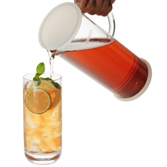 FORLIFE LUCENT Glass Iced Tea Jug with Capsule Infuser, 48-Ounce ...