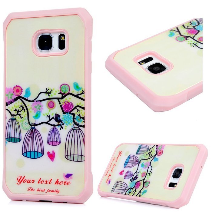 Badalink Galaxy S7 Edge Case Shockproof Drop Protection TPU Bumper Frame + Colorful Painting Hard PC Protective... N21