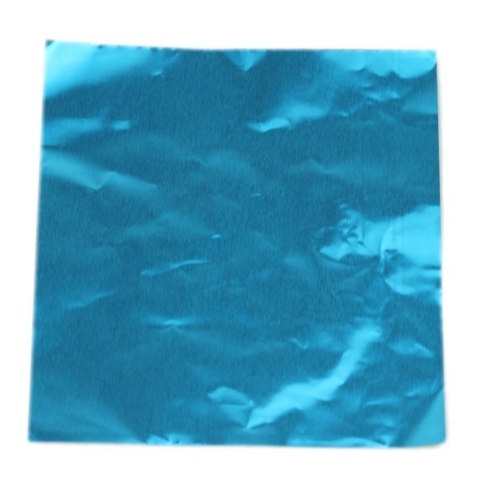 TOOGOO(R) Cute 100pcs Sweets Candy Package Foil Paper Chocolate Lolly Foil Wrappers Square (Blue)