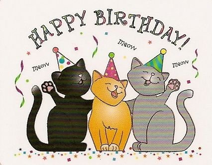 Happy Birthday Cats ~ Edible Image Cake Topper