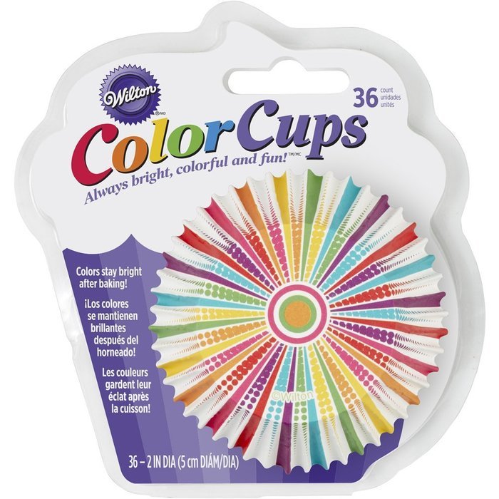 Wilton 415-8770 36 Count Dotted Line Striped Cupcake Liners