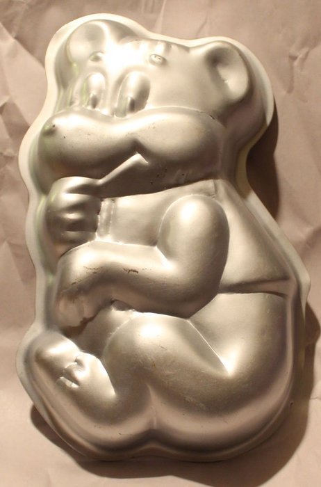 Vintage Wilton 508-477 Mini Teddy Bear Cake Pan 9in x 5.5in x 1.5in