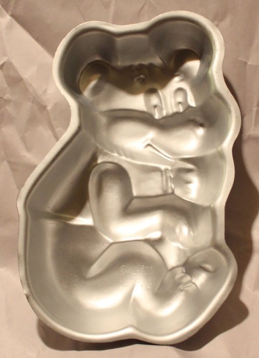 Vintage Wilton 508-477 Mini Teddy Bear Cake Pan 9in x 5.5in x 1.5in N2
