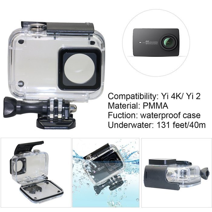 Xiaomi Yi 2/4K Accessories Kit, Kupton Xiaoyi 4K II Waterproof Housing Case+ Head Strap+ Chest Harness+ Car Suction... N2