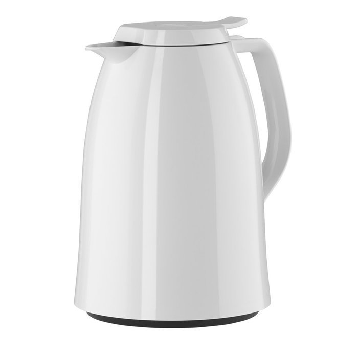 Emsa Mambo High Impact Plastic Thermal Carafe with Glass Liner, 34 oz, White N4