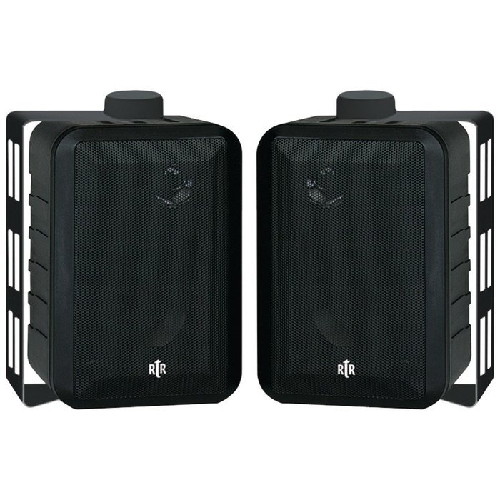 BICRTRV442 - BIC RTR RTRV44-2 Indoor Outdoor 3-Way Speakers (Black)