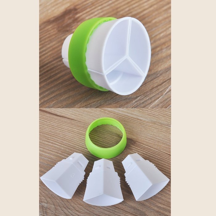 ilauke 3-Color Coupler Russian Nozzle Converter Icing Piping Bag for Cake Cupcake Decorating Tool