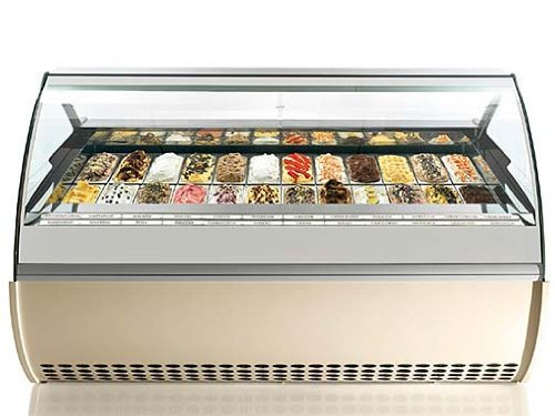 VENTURA L II ZIP Gelato Ice Cream Showcase Display Freezer / Gelato Machine Z9 (5 Liter Pan / 18 Flavors)