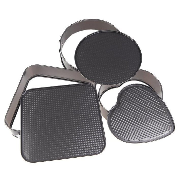 Metal Black Cake Pans Baking Mold Baking Tool Mold Baking Pan Shape Round Square And Heart With Removable Bottom... N2