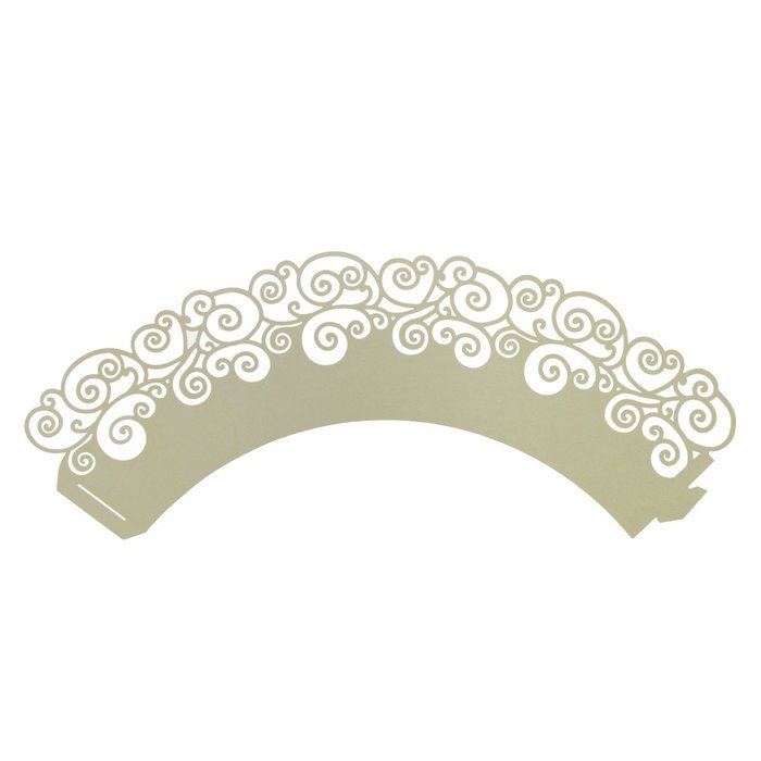 UNIQLED Pack of 60 Artistic Filigree Bake Cake Paper Cups Little Vine Lace Laser Cut Cupcake Wrappers Baking Liners...