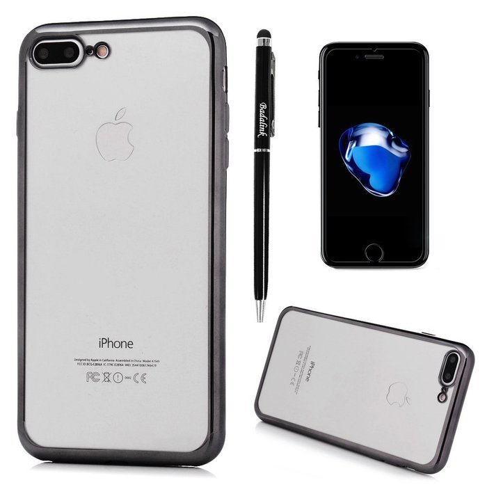 Badalink iPhone 7 Plus Case (5.5") Electroplated Plating Soft TPU Shockproof Flexible Easy Grip Crystal Clear... N18