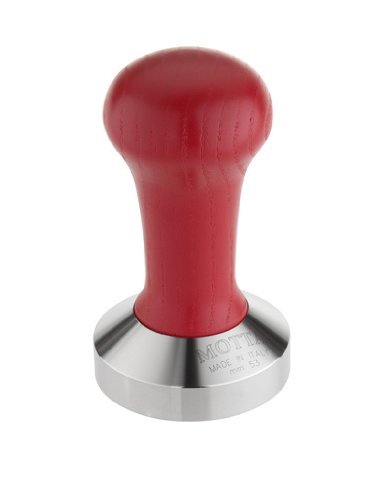 Motta 8140/M Professional Flat Base Coffee Tamper, 53mm, Brown Handle N2