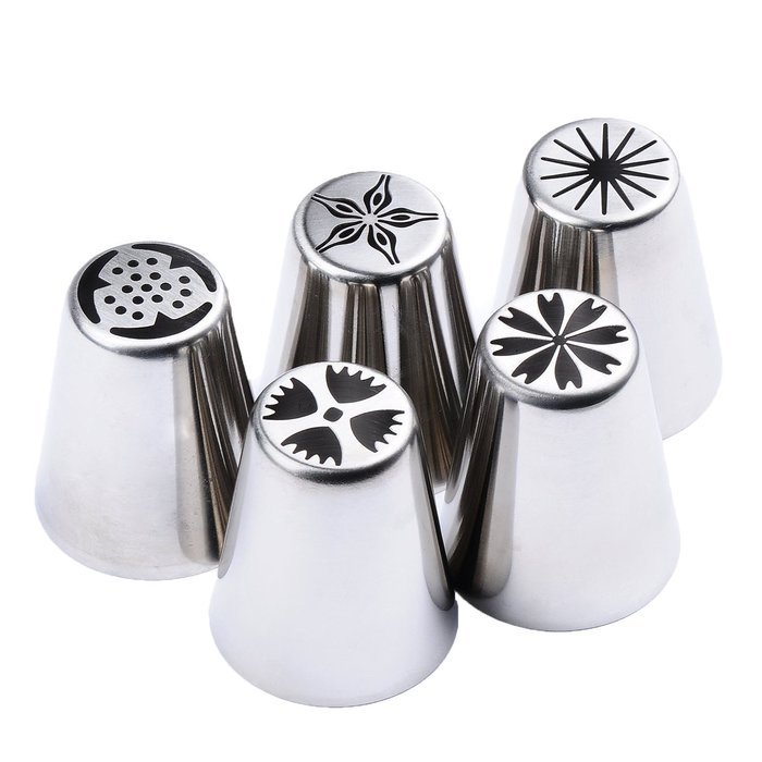 Russian Piping Tips, YOUKEE 11 PCS/Set Large Stainless Steel Pastry Tips Cake Flower Decorating Nozzle Tips Tools