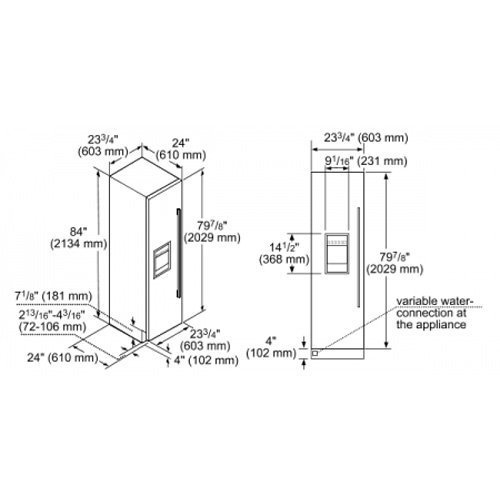 Thermador 24 In. Panel Ready Freezer Column - T24ID800LP N2 free image ...