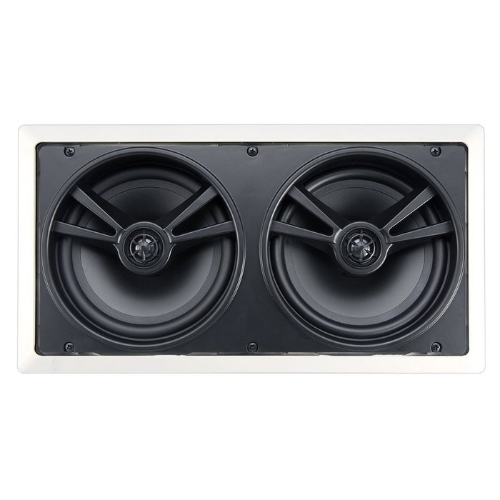 White 2-Way 6.5" inch 100 Watt 100W 6 Ohms In-Wall Center Channel Speaker 6-1/2"