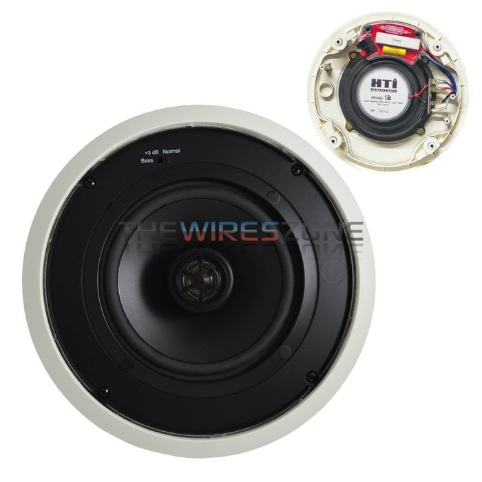 White 2-Way 6" inch 100 Watts 100W 6 Ohms In-Ceiling Home Theater Speaker (pair) N3