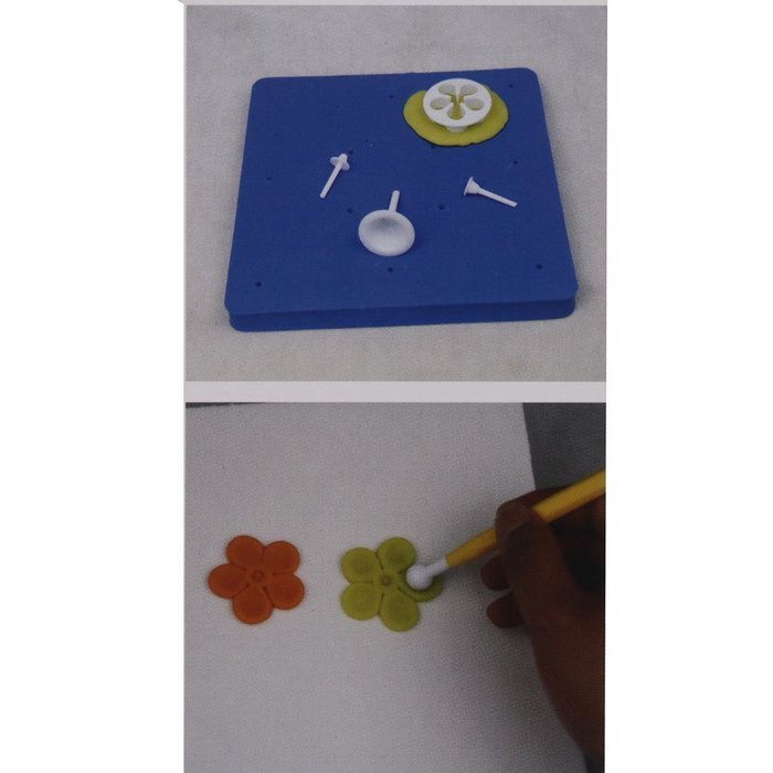 Docooler Foam Pad Mat Square Double-sided with 5 Holes for Decorating Fondant Cake Paste Petal DIY Tool