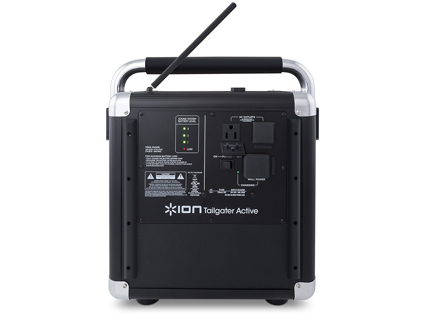 ION Audio Tailgater Active (iPA30ABK) Portable HeavyDuty Outdoor