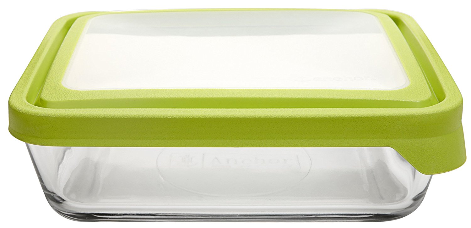 Anchor Hocking Trueseal Rectangle Food Storage Container 6-cup, Green 