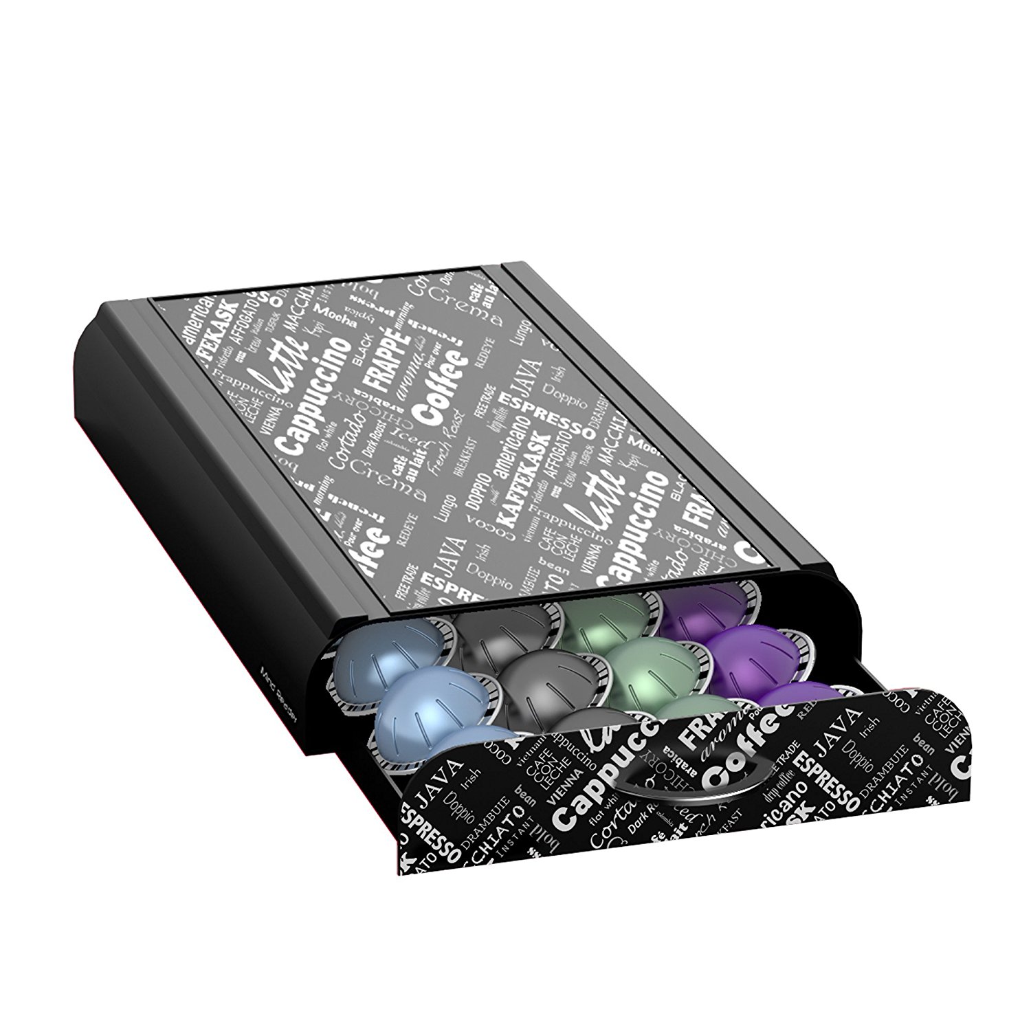 Affordable 車用品・バイク用品 【中古】(For Nespresso Capsules Silver/Grey) - Mind  ReaderAnchorCoffee Pod Storage D (For Nespresso Capsules, Silver/Grey) - Mind Reader"Anchor"Coffee Pod Storage Drawer for 50 Nespresso Capsules, Grey