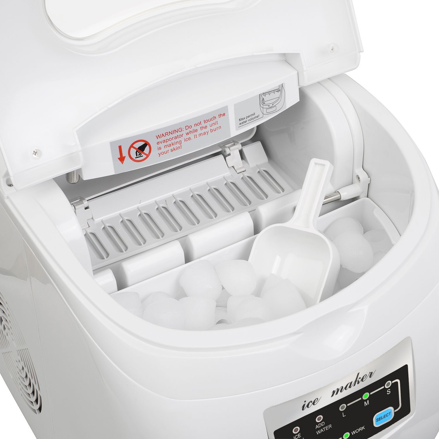 Ivation portable high capacity countertop ice maker 2 8 liter water