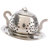 stainless steel filter - TOOGOO(R)Mesh Loose Tea Leaf Infuser Tray Strainer Filter Herb Infuser Stainless Steel... N2