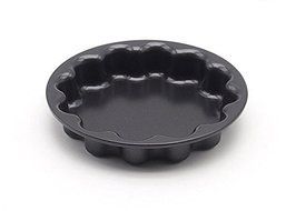 Astra shop 5.5-Inch Nonstick Petal Pan/Cake Pan/Pie Pan/Quiche Pan, Set of 2(Black) N2