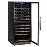EdgeStar 110 Bottle Built-In Dual Zone Wine Cooler - Stainless Steel and Black