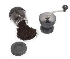 PuTwo B0140MSTO2 Coffee Grinder Burr Stainless Steel with Ceramic Hand Crank, Black N4