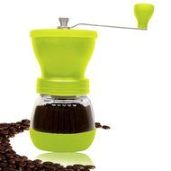 PuTwo B0140MSTO2 Coffee Grinder Burr Stainless Steel with Ceramic Hand Crank, Black N7