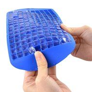 Pulison(TM) 160 Ice Cubes Frozen Cube Bar Pudding Silicone Tray Mould Mold Tool (Blue) N2